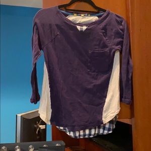 Navy And Cream Long sleeve